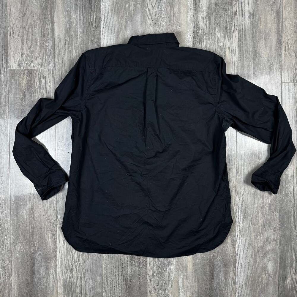 Ralph Lauren Black Label Military Shirt Men's L Cotton Epaulettes Secure Pockets